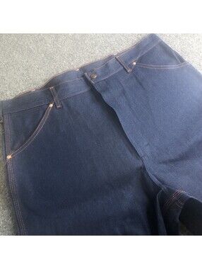 Vintage Deadstock Big Mac Denim Industrial Jeans 38x34 Mens 70s Orange Stitch